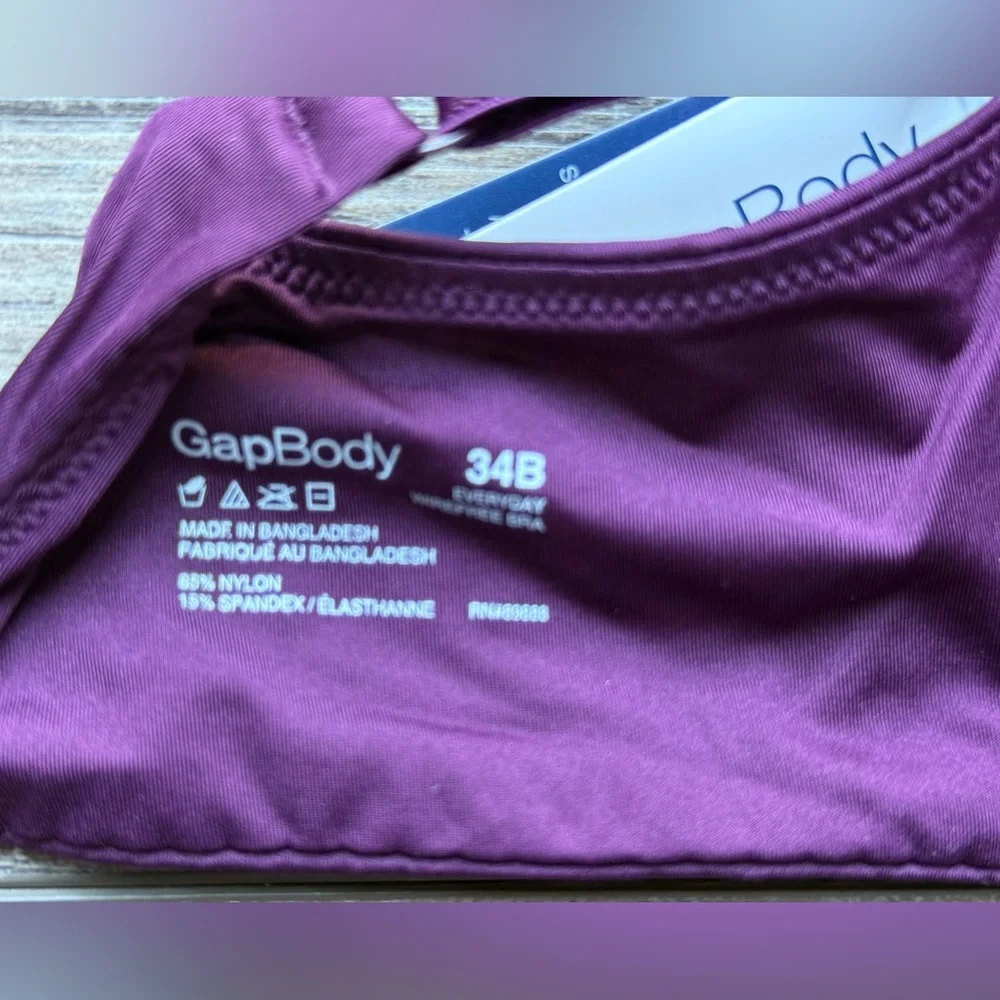 GAP GapBody Favorite Wireless Bra 34B Plum - Picture 3 of 3